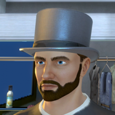 Silver Top Hat - Male